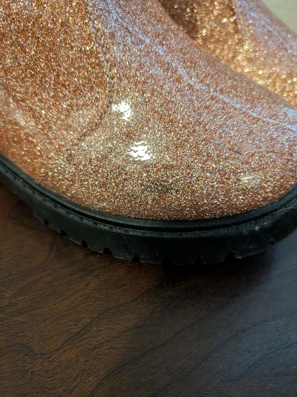 Girls' Glitter Boots - Pink Rose